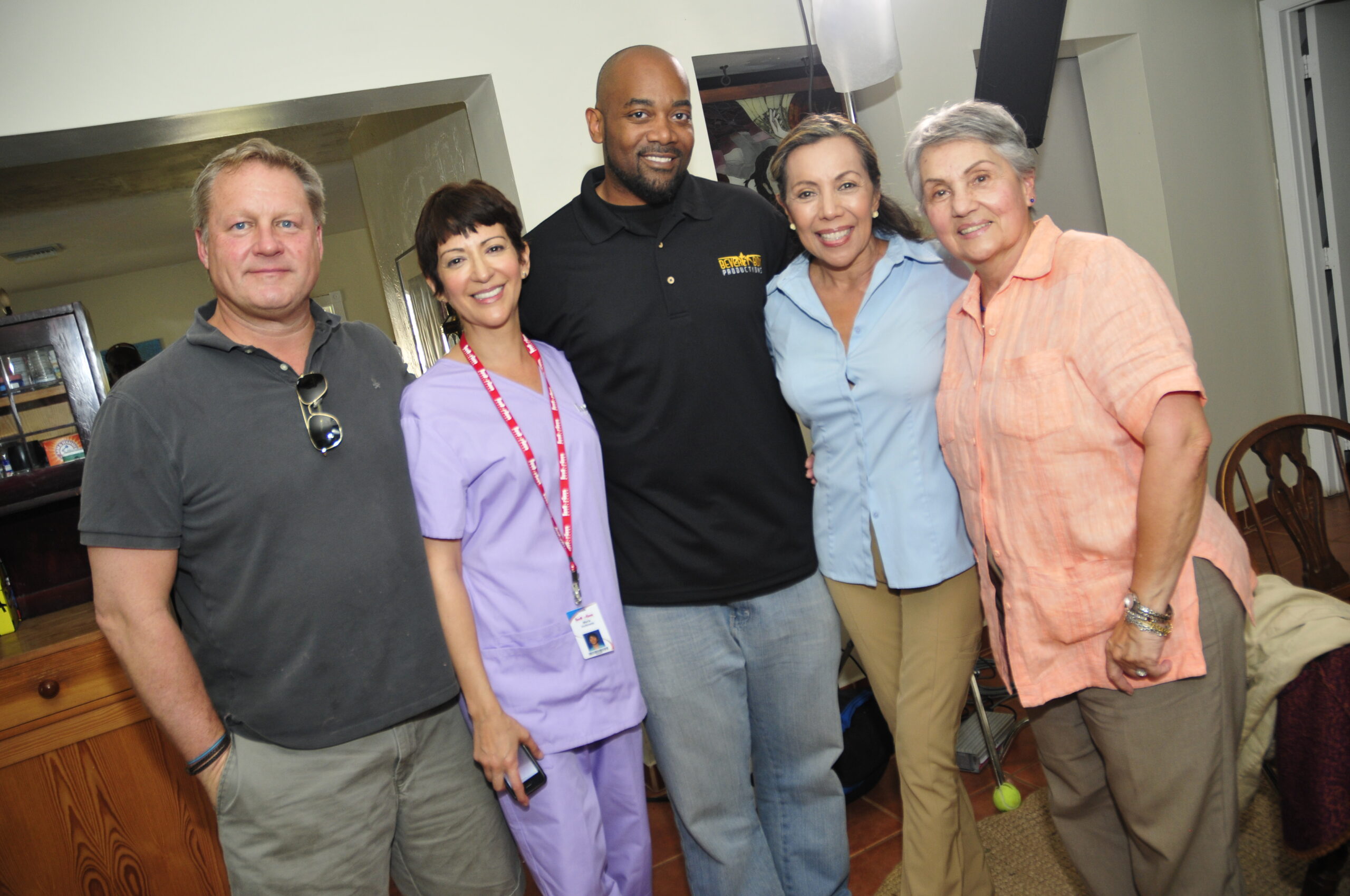 Tavares Beverly on set with clients during a video production shoot