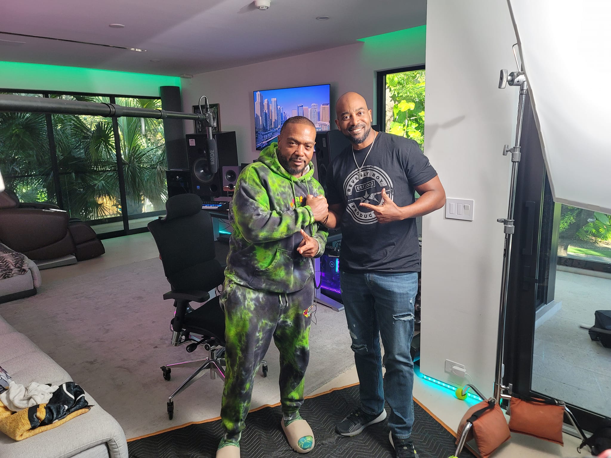 Tavares Beverly in the studio at Beverly Boy Productions